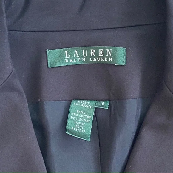 Lauren Ralph Lauren Women's Cropped Black Blazer Size 6 - Picture 5 of 6